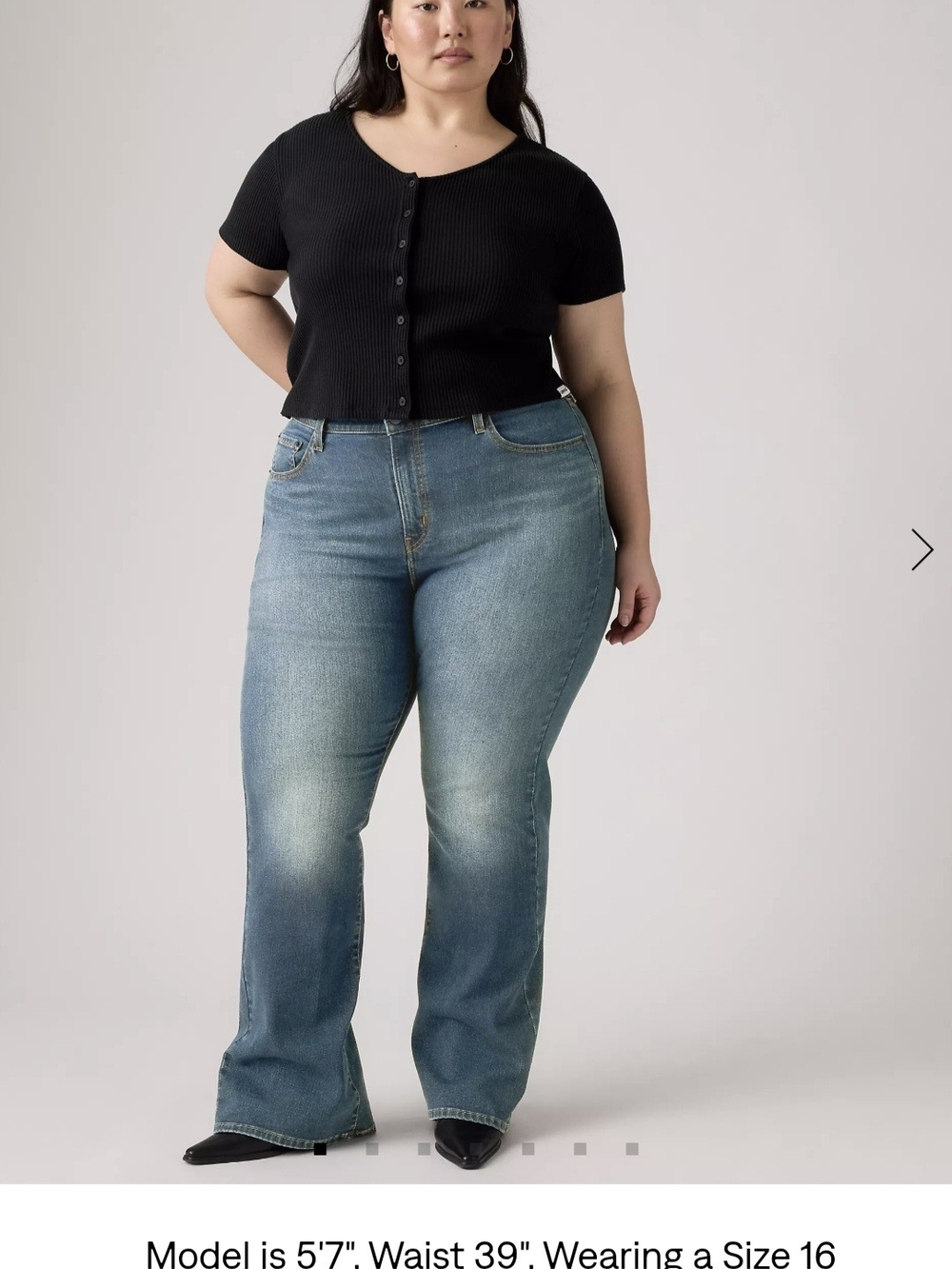 NWT Levi's Plus-Size 726 Bootcut Flare Medium Wash Blue  Jeans